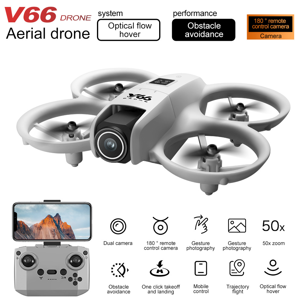 New V66 Mini Drone HD Camera 4 - Drone Cinematic 评论和价格