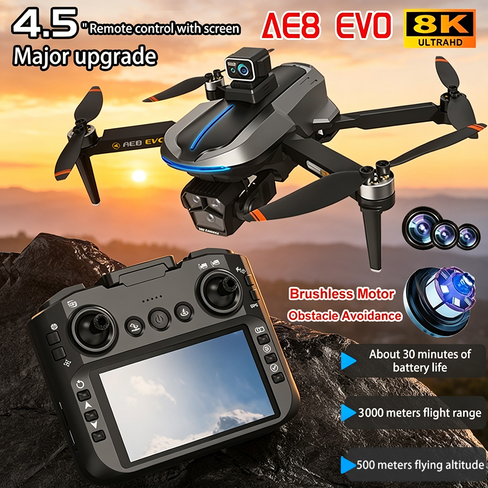 AE8 EVO Drone 4K Professional  - Drone Surveying 评论和价格
