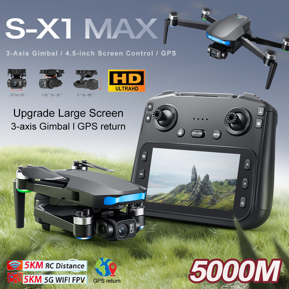 New S-X1 MAX Drone GPS 8K Prof - Drone Cinematic 评论和价格