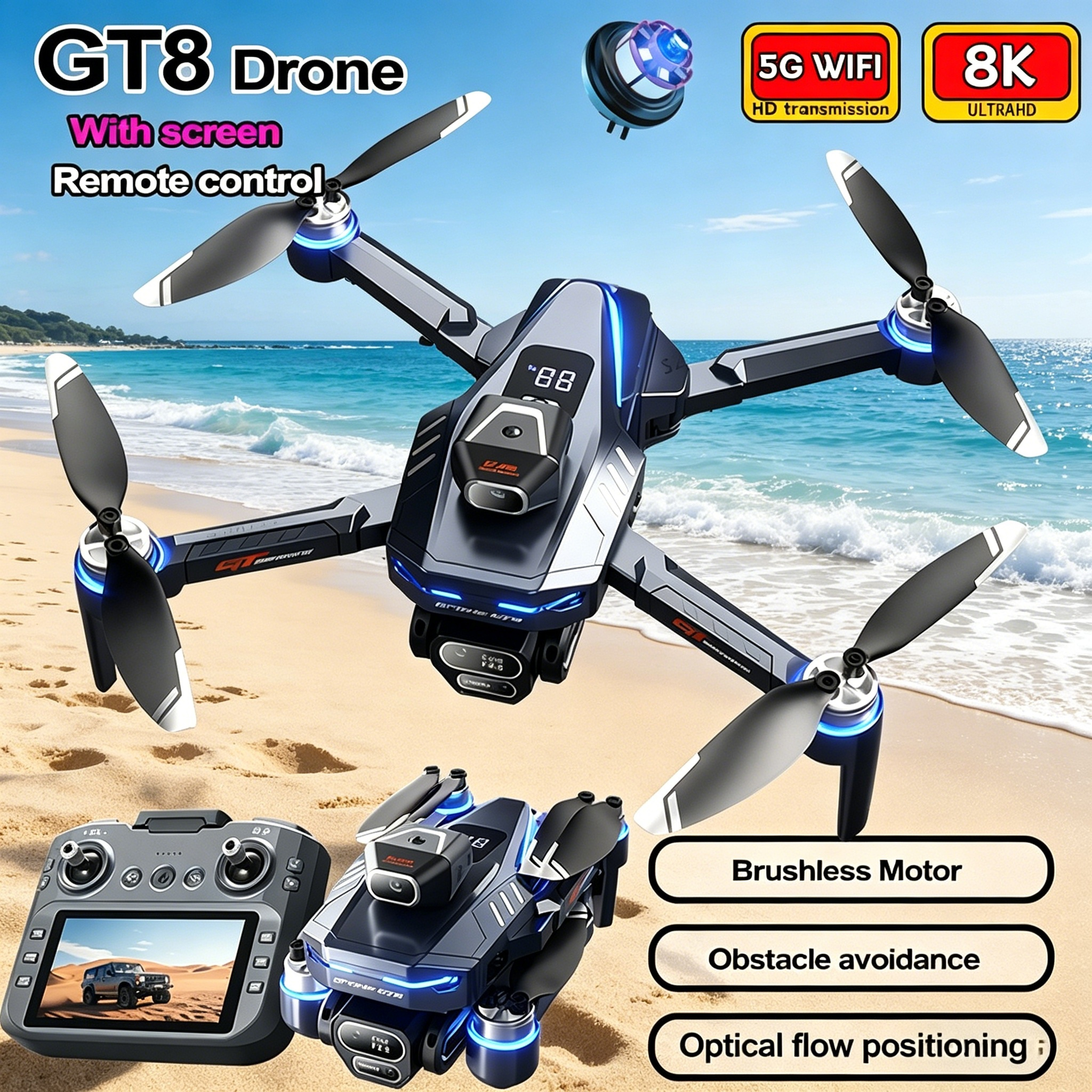 New Drone GT8 8K Professional  - Drone Surveying 评论和价格